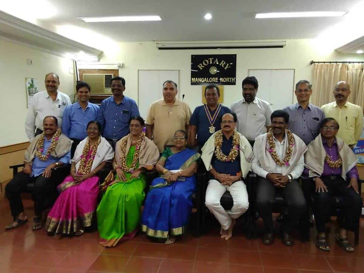 Felicitation of Retired Teachers by Rotary club of Mangalore North