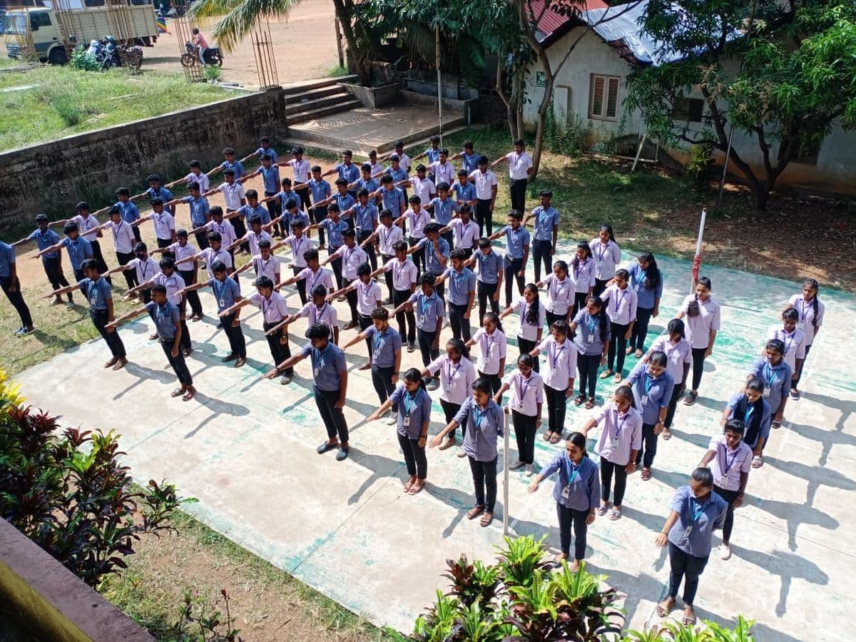 Oath taking by the students on Constitution Day